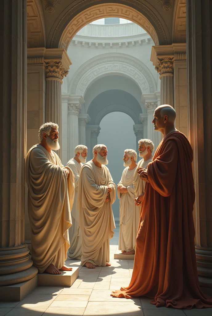 An image that represents history, the tradition or influence of philosophy on culture.