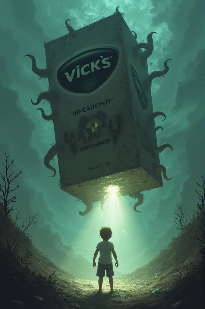 A boy is taken by Vicks box and masag