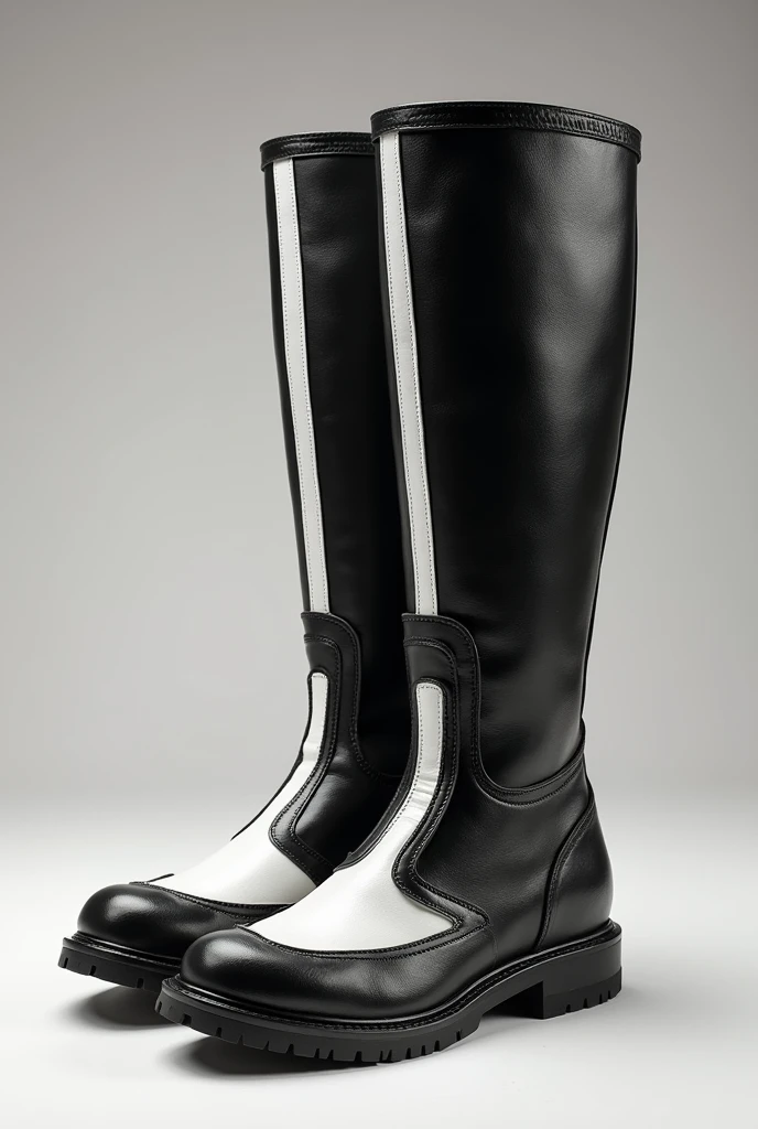 Provide the image of the boots that the JSU sonic boom of the south uses right now in 2024 the boots that they use in the marcing band it only has the color of black and white