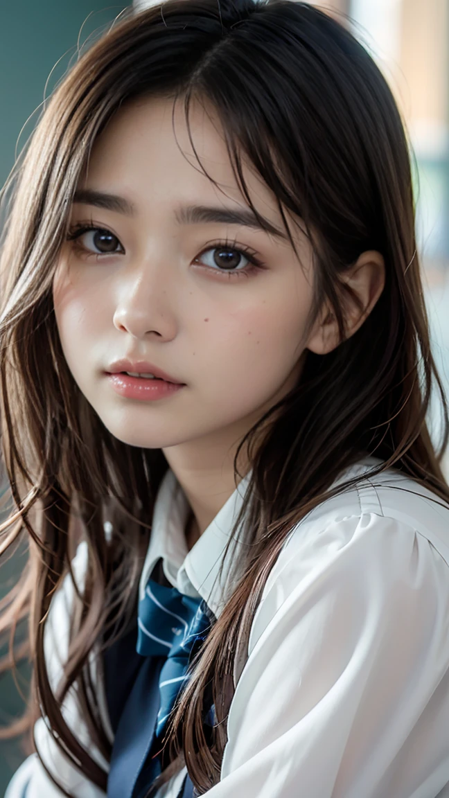 (8K, RAW Photos,Highest quality, High resolution:1.1), (Ultra-realistic:1.4),(Realistic, Realistic:1.3),The Beauty of Japan、high school student、((Upper Body:1.3))