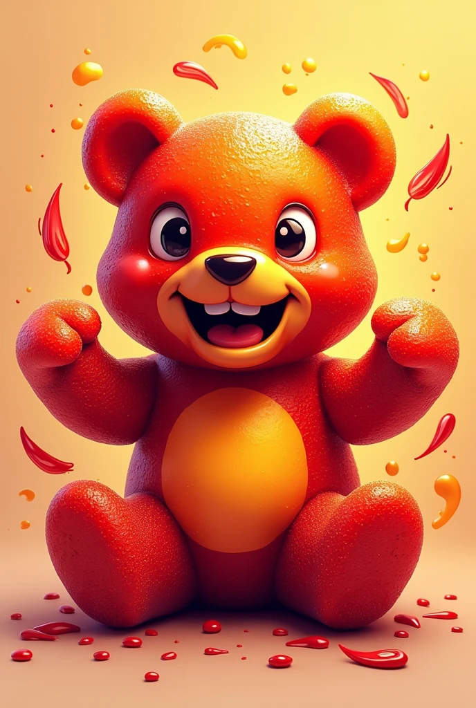 A logo for a spicy gummy bear business