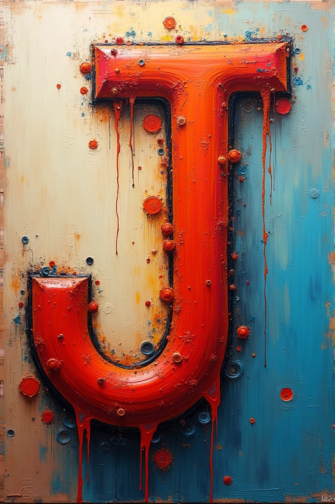 A letra "J" in painting