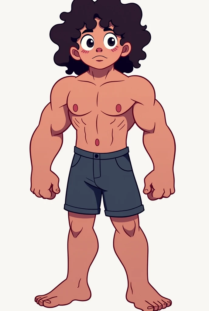 create a full body steven universe but do it without shoes and do it without a shirt
