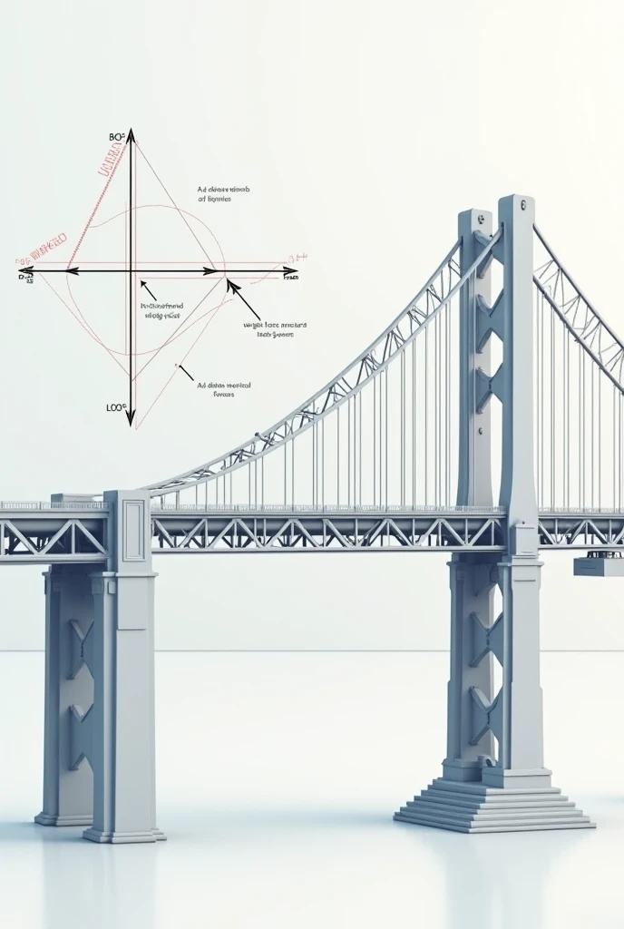 generate an image for a physics exercise on A drawbridge is initially in a horizontal position and begins to rise around an axis at one end of the bridge. The bridge has a length of L=10 m and a mass of M=1000 kg. Suppose the center of mass of the bridge is at the geometric center of the bridge. The bridge is lifted by a force F applied vertically upward at the end opposite the axis. Determine the angular acceleration of the bridge at the instant it forms an angle θ=30∘ with the horizontal.
Force Diagram The forces acting on the bridge are:
Weight of the bridge (Ww): Acts downwards on the centre of mass of the bridge.
FF Force: It acts vertically upwards at the end opposite to the axis.
Reaction on the Axis (NO): It is broken down into its horizontal and vertical components.