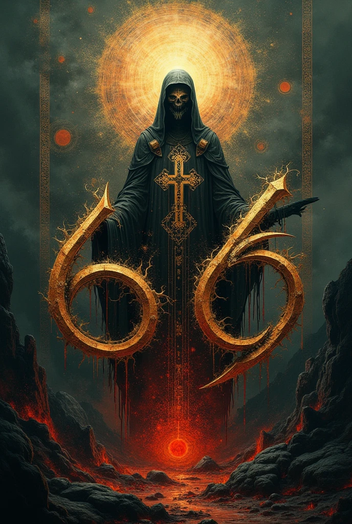 the mark of the beast (666): Representations of the number 666, with their different interpretations and applications, showing how this symbol has been associated with various theories and ideas.