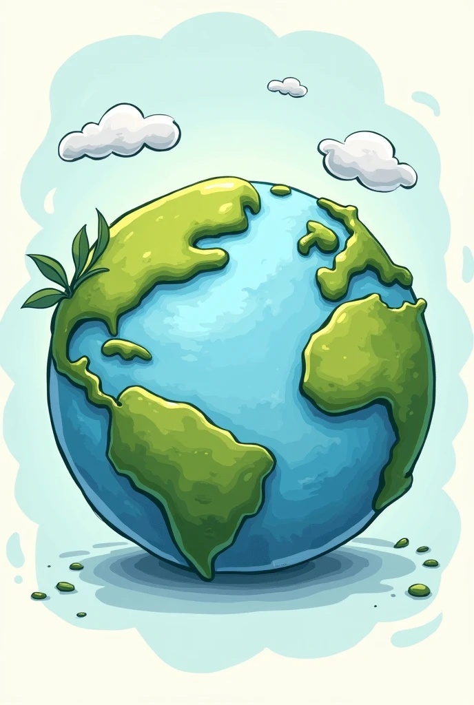 Make me a picture of the earth with a simple drawing