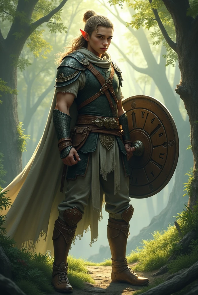 Elf male son warrior shielder