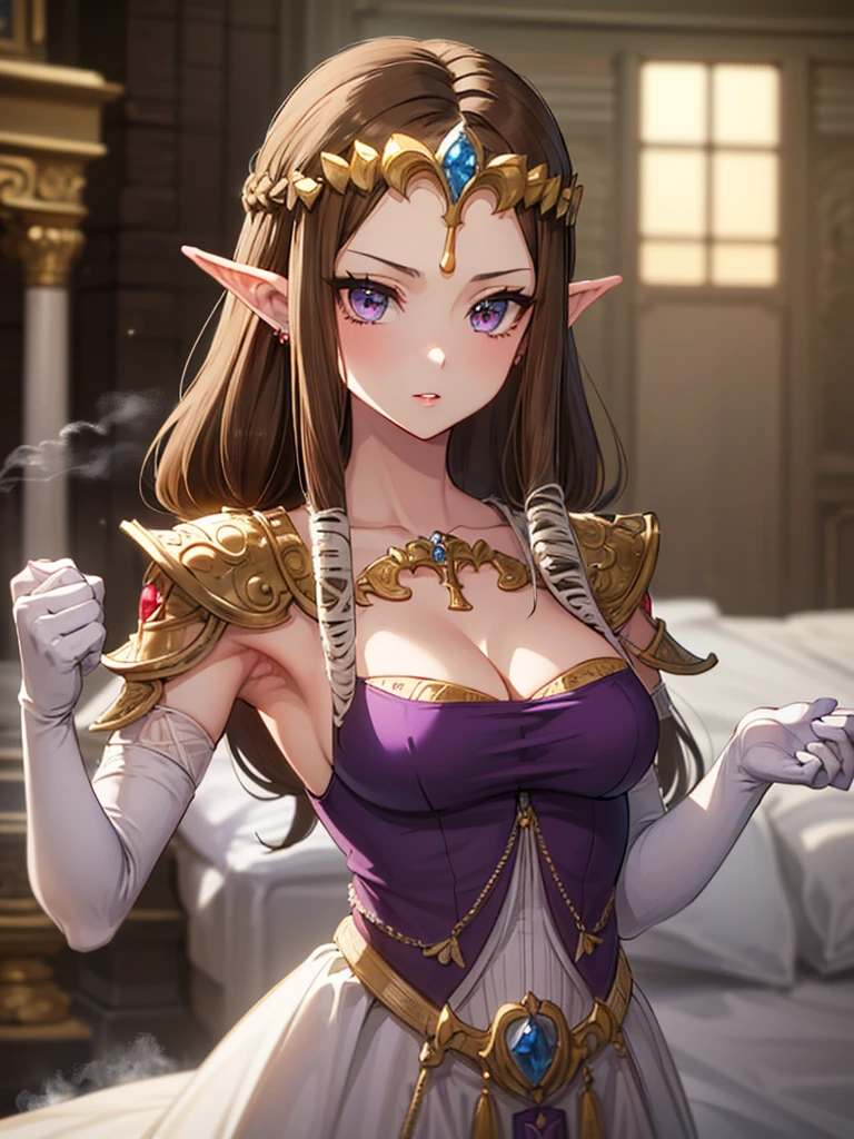 (((More face close-ups))),(((Shoulder Off))),(((Staring at the audience))),((((Show your armpits)))))),((Upper Body)),((alone)),((((Glossy Lips)))),Anime art style,masterpiece,(Highest quality), (Super detailed),(Very delicate and beautiful),(alone),(detailedな顔と目),Beautiful eyes like jewels,(A truly gorgeous jeweled ruffled rococo ball gown ドレス),((( Woman,Queen))),((1 Queen in a beautiful embroidery and jeweled absolutely gorgeous rococo ballgown ドレス with voluminous full length hoop skirt)),((crinoline)),,((Straight hair galore,Very long straight hair with plenty of volume,Super long straight hair)),,Cleava,length_gloves,Very gorgeous hair accessories,Sparkling、((((front)))),((((Adult Expressions)))),((((Beautiful Face)))),((((Erotic)))),((Lman)),(((Longr)))),((((Straight hair)))),((Cleavage)),((((Dark brow)),Princess Zelda,(()), ((Highest quality)),,(Very detailed) ,((Purple Blouse)),(()),Brown Hair,((steam)),, ((Highest quality)), (Very detailed),((detailed)),(((pray))),Nintendo, The Legend of Zelda),,((alone)), ((Highest quality)), (Very detailed), ,