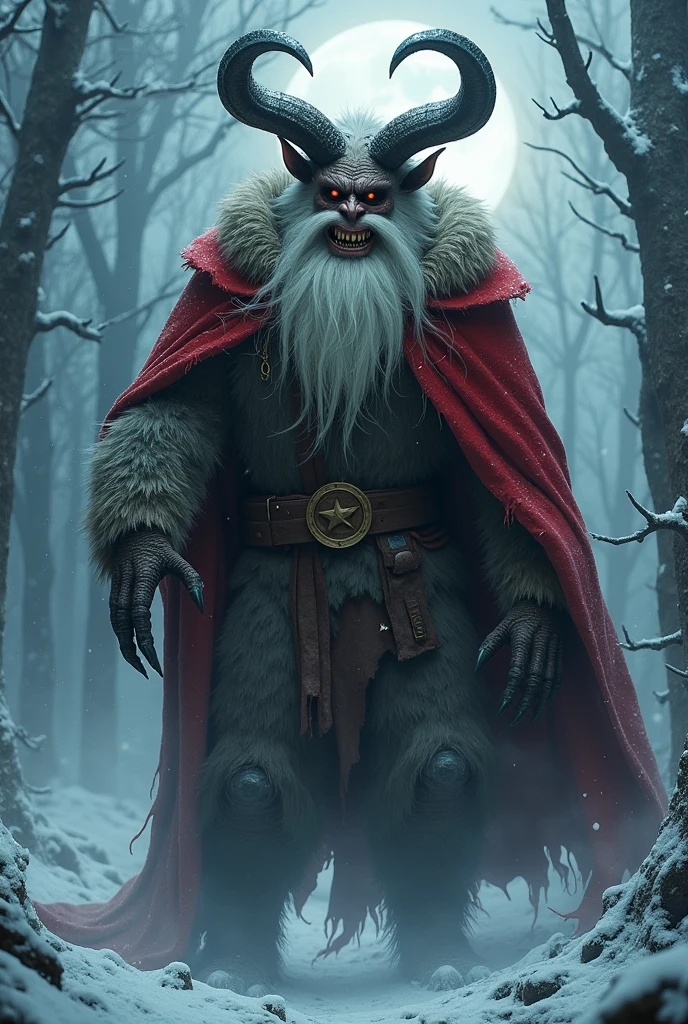 a fusion of santa claus+krampus