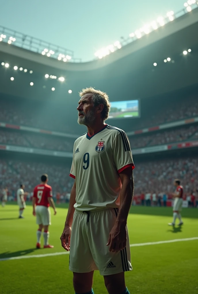 fictional player "Luca Rossi" playing his last matches