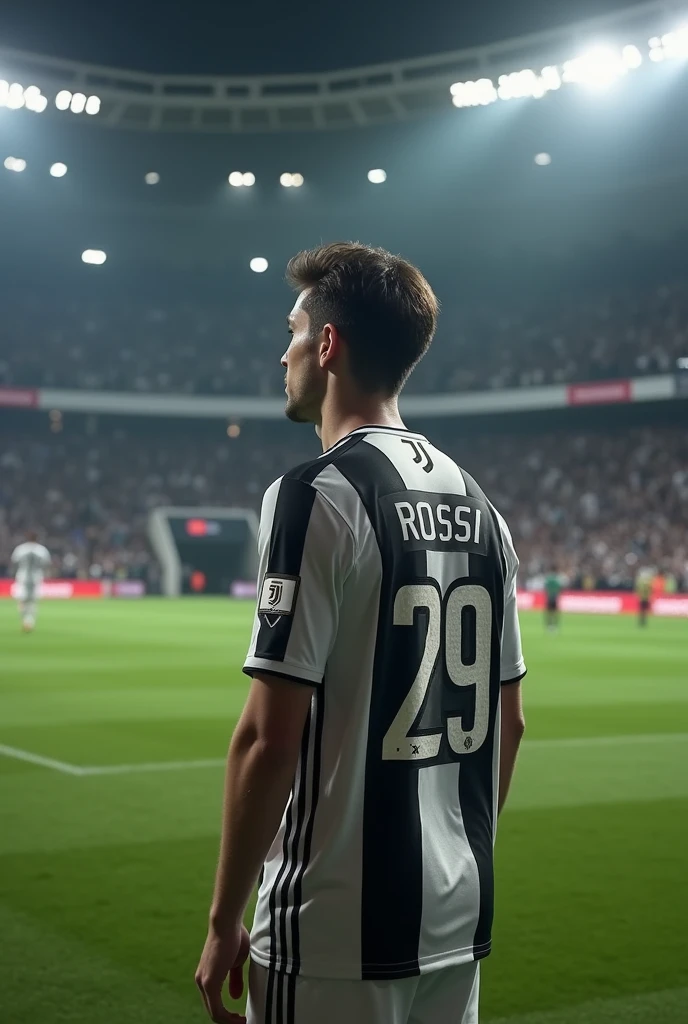 fictional player "Luca Rossi" retiring from Juventus at the age of 29