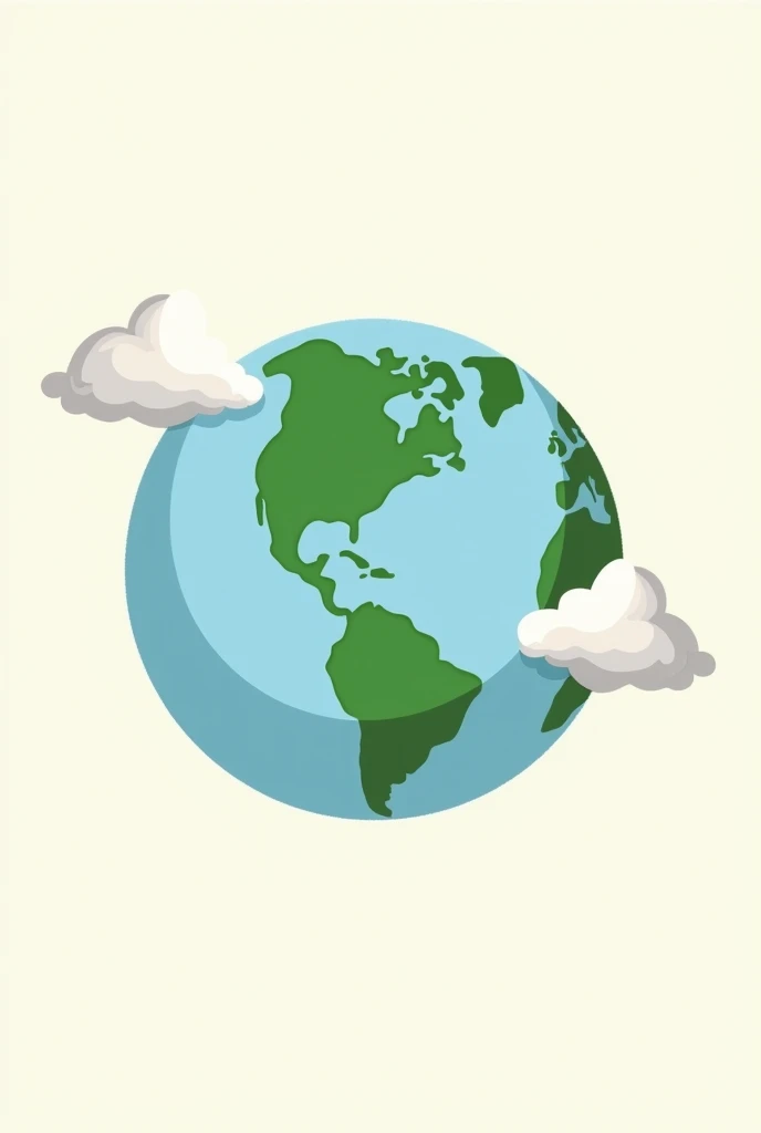 Make me a picture of the earth in a simple drawing style