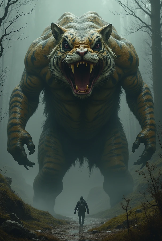 Toad mix tiger big size dangerous mouth and body 