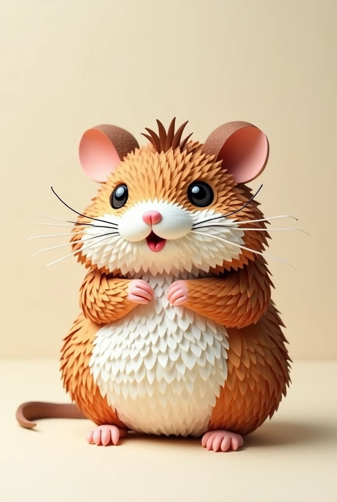 I want a chubby and cuddly hamster paper quilling