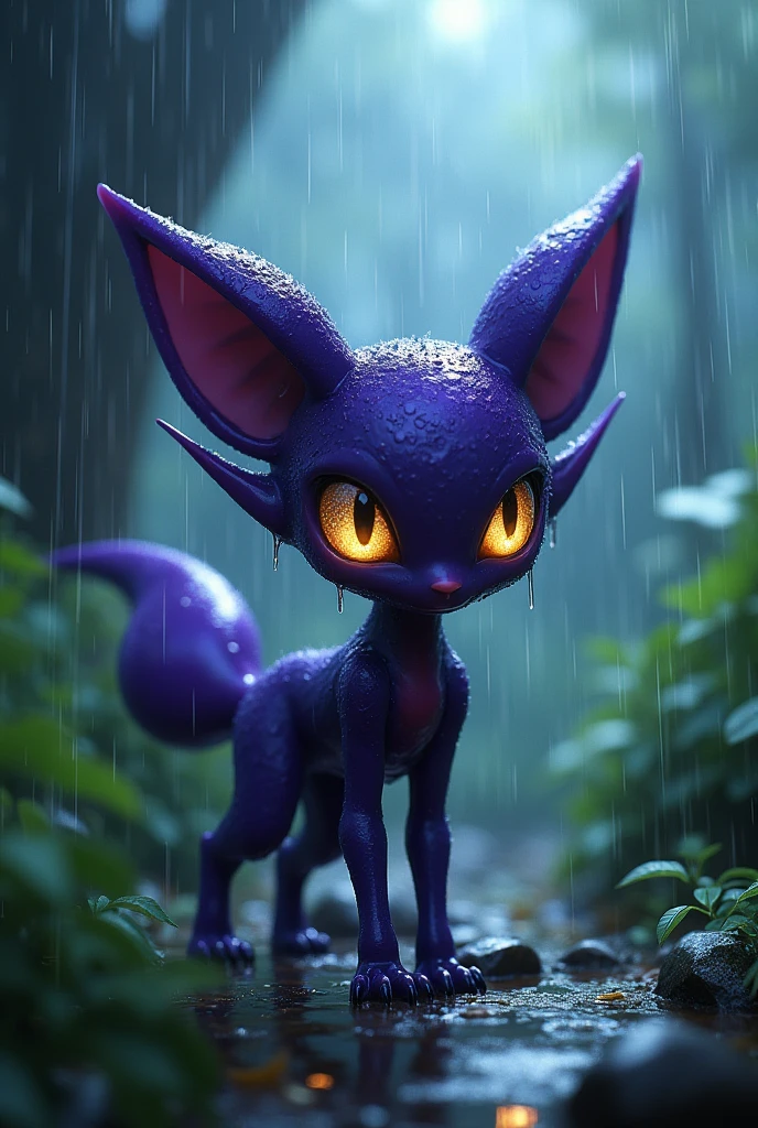 Sableye in the rain