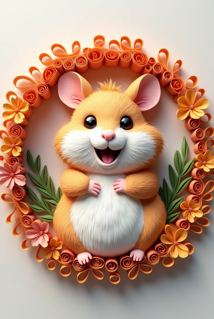 Make a quilling circle out of chubby and cuddly hamster paper