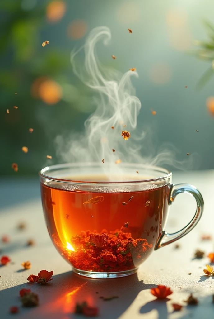 cup of tea in the form of an infusion