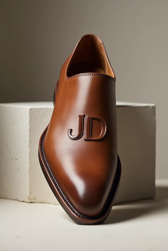 Shoe with the initial jd