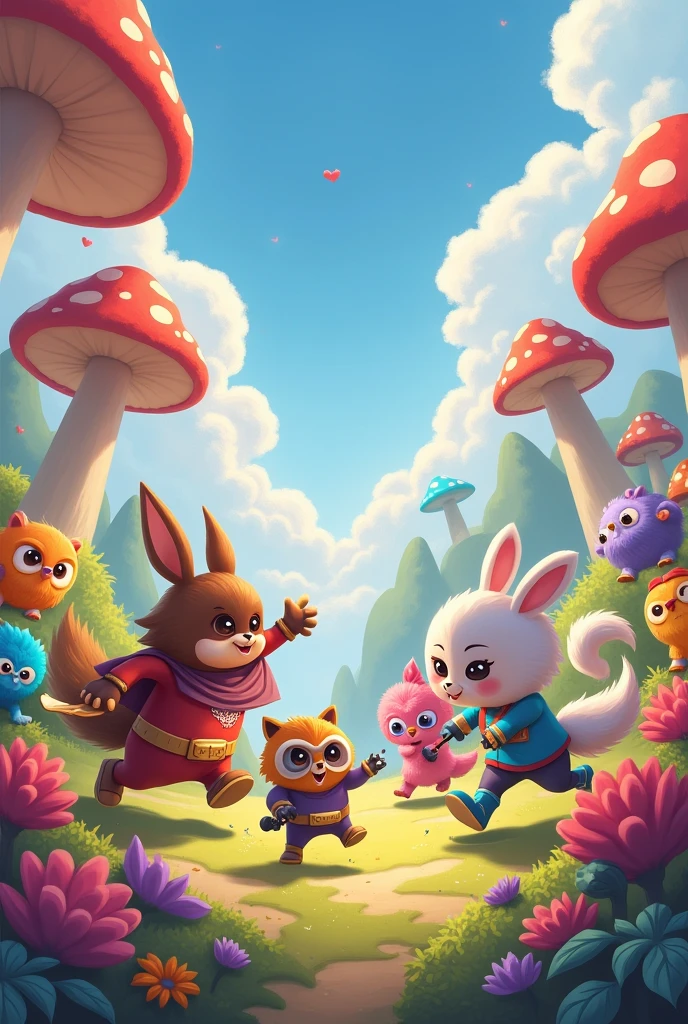 Cute heroes and cute monsters are enemies