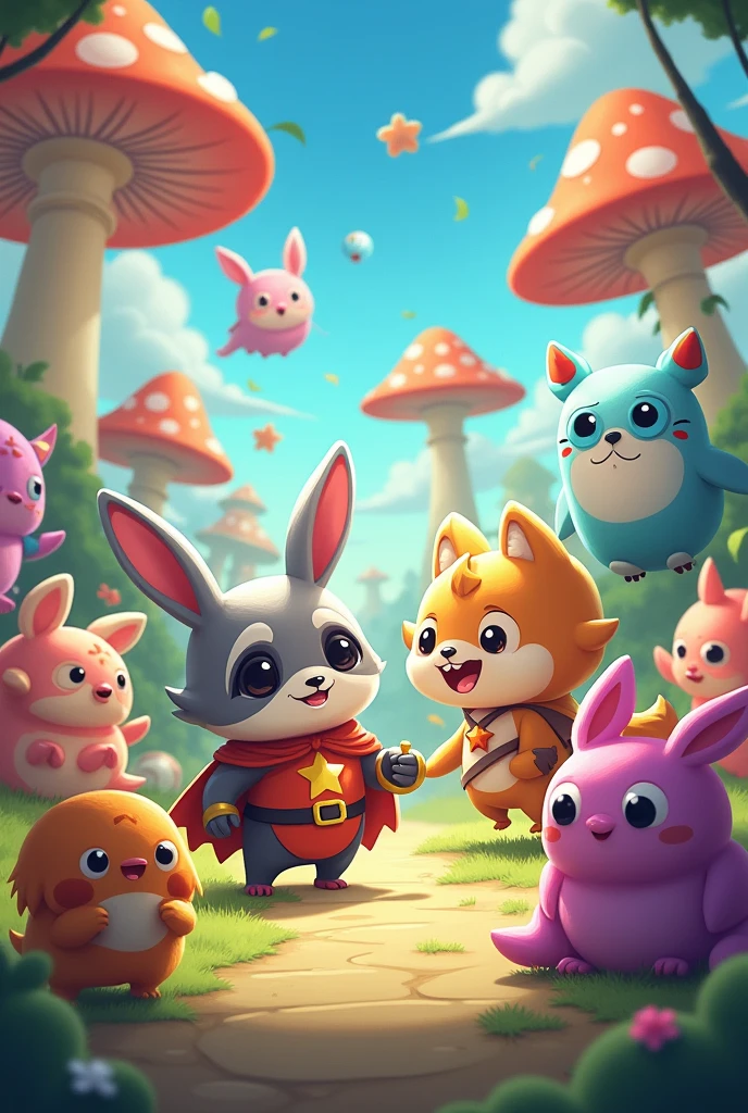 Cute heroes and cute monsters are enemies