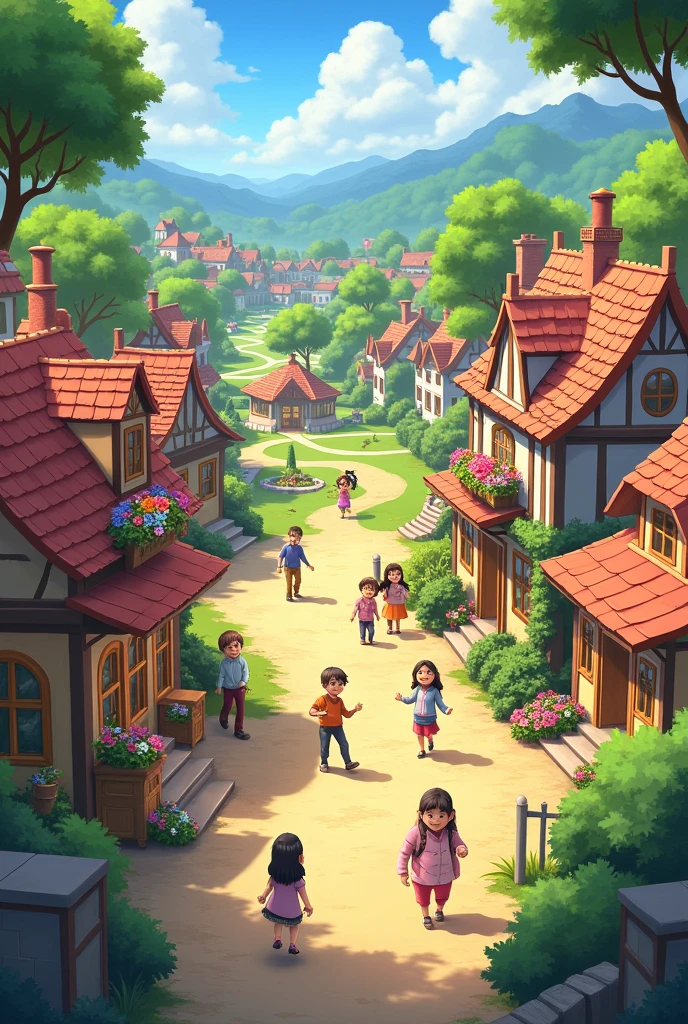A realistic happy little town