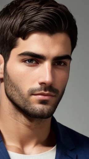 A short haired Judaean man focus on the face 