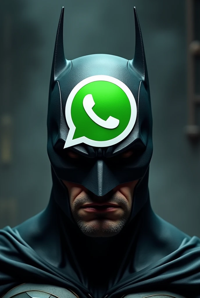 WhatsApp logo, of batman mask