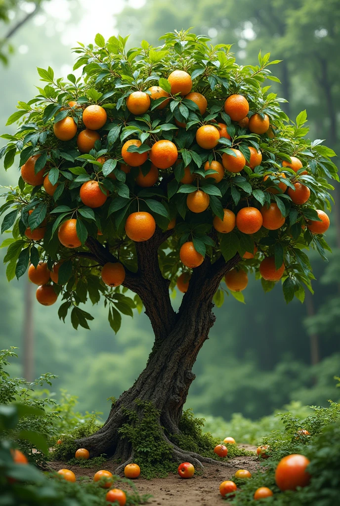 Fruit tree bearing fruit safe for its kind, And God said, the fruit tree yielding fruit after his kind, whose seed is in itself, upon, 32K UHD, Style Raw, detailed.
