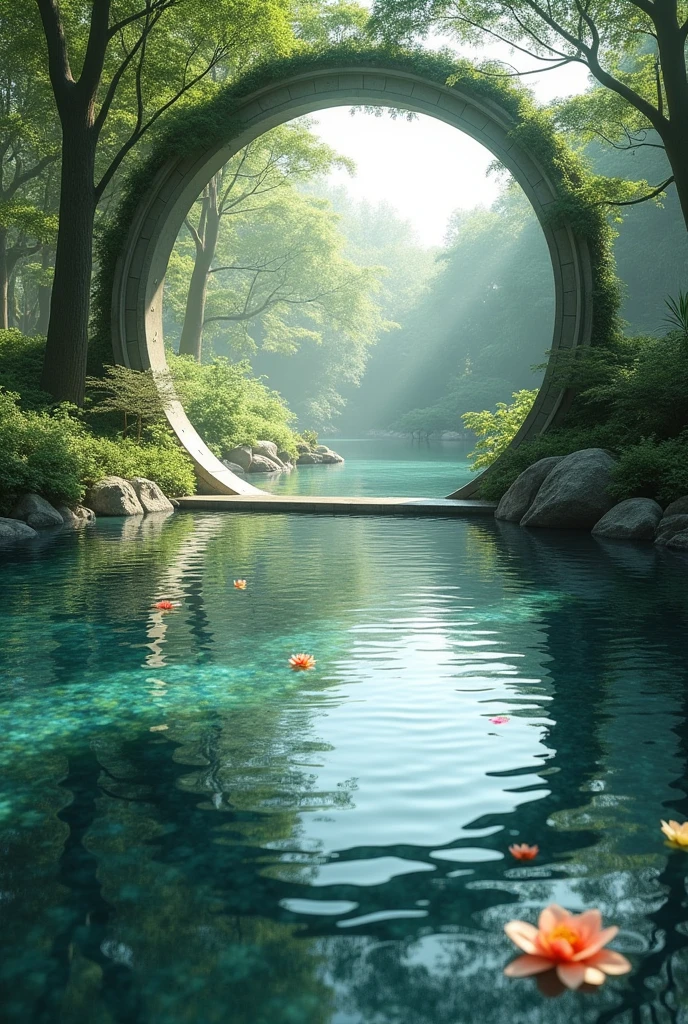 Circle with water