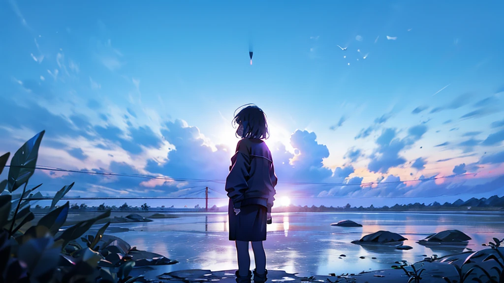 Opening:
A letra: You forgot about love....
Image Tips: Close-up shot of a person standing alone on a scenic viewing platform, Staring into the distance, With a melancholy expression. Gloomy sky, 反映A letra的情绪.