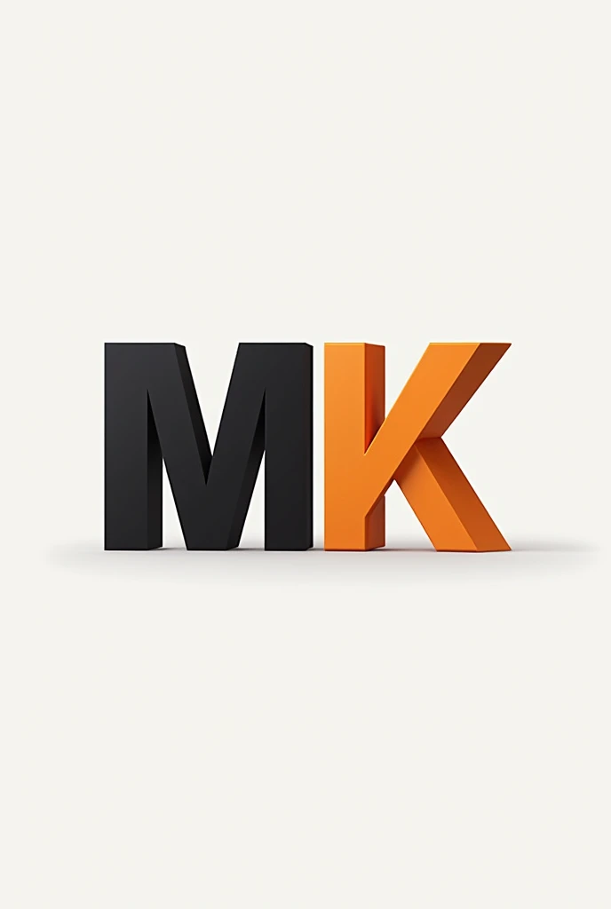 Create MK FIT imports 3D logo in black, orange and white