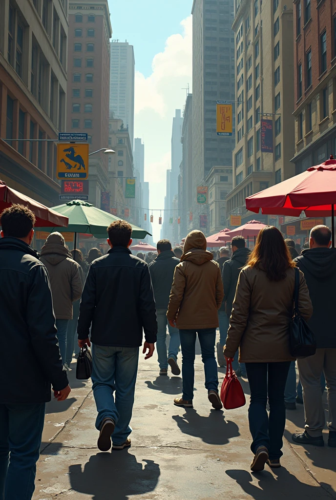 people sinning, on the street, during the day