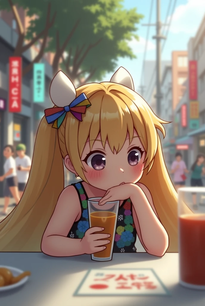 （Twin tails）、（one piece）、Walking down Takeshita Street with a glass of juice、curiosity