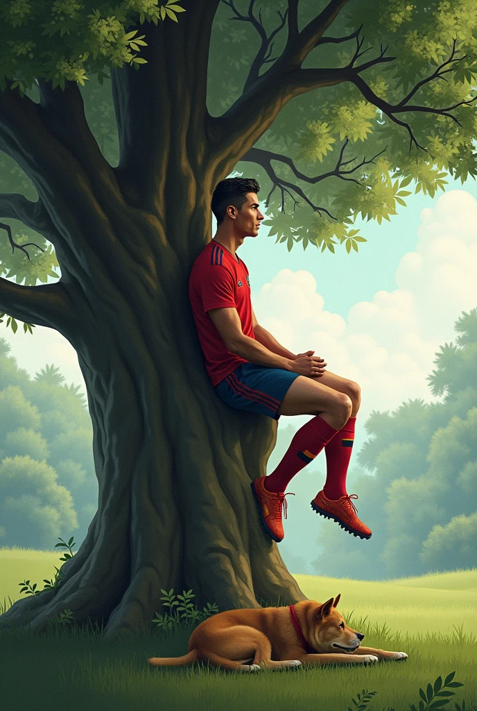 Cristiano Ronaldo paid ki tehni par baitha hua PED kutte ke upar