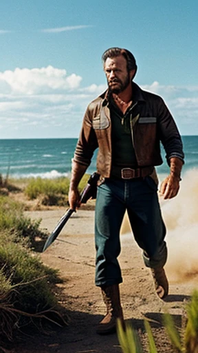 This town, once a picture-perfect postcard of Americana, becomes a battleground where man faces nature's most fearsome creature. Chief Brody, a weathered lawman with a heart full of duty, teams up with a salty sea captain, Quint, and a brilliant but eccentric marine biologist, Hooper. Together, they embark on a desperate mission to slay the beast that threatens their community.