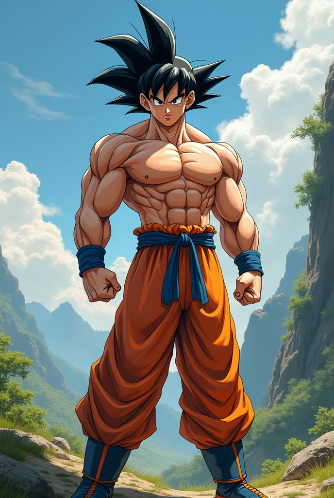 son goku from dragon ball z fully naked with hairy body