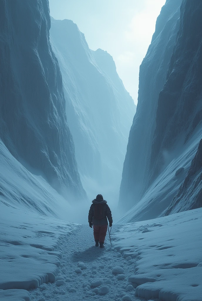 Lost in Antarctica and in the darkness, around mountains of ice and 