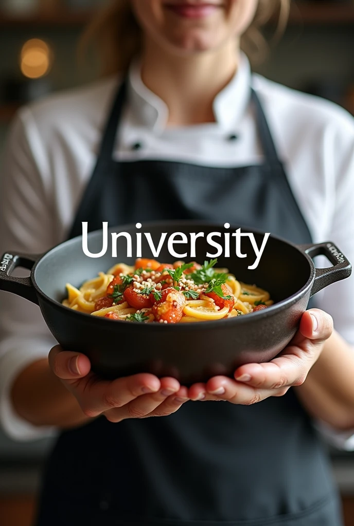 UNI name in the shape of a pan for logo
