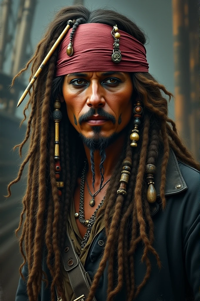 Art realista estilo 1970.Jack sparrow