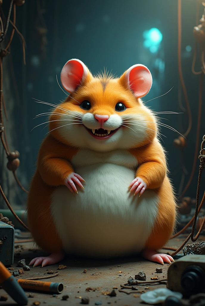 Make a super fat villain hamster
