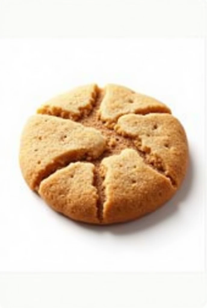 A cinnamon cookie with a white background, the cookie should be round
