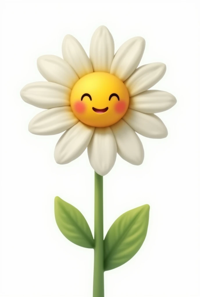 cute daisy smiling with white background