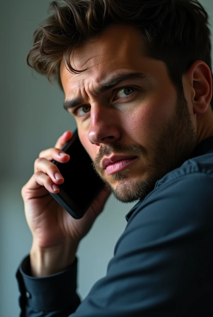 Man call phone with friend