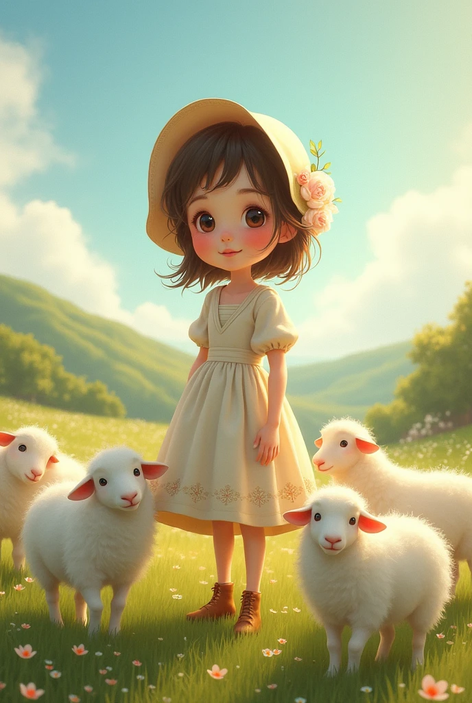 Beautiful little shepherdess