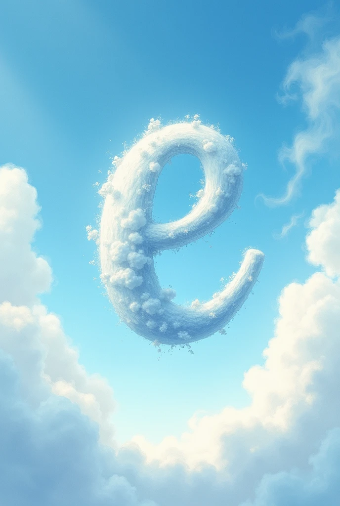 Drawing of the letter "E" no céu