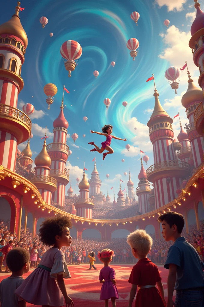 Colorful circus and disney pixar image