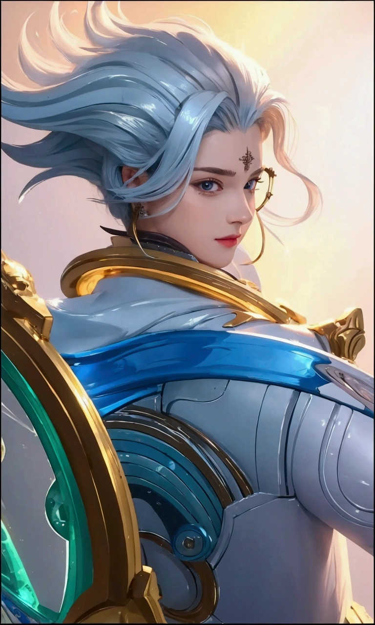 ((BEST quality,8k,Masterpiece:1.3))Very attractive and handsome a proud face