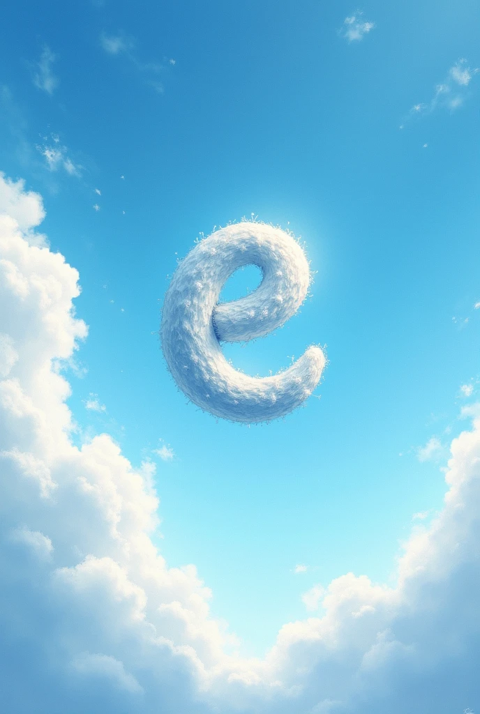 Drawing of the letter "E" no céu