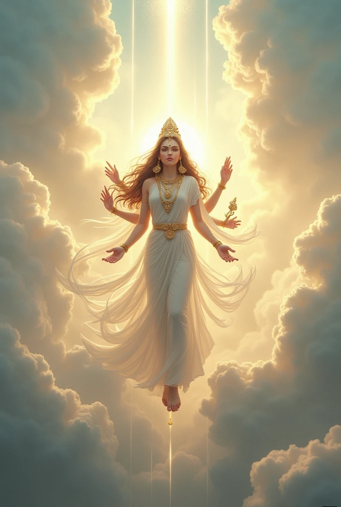 Mata sarswati fly on the sky