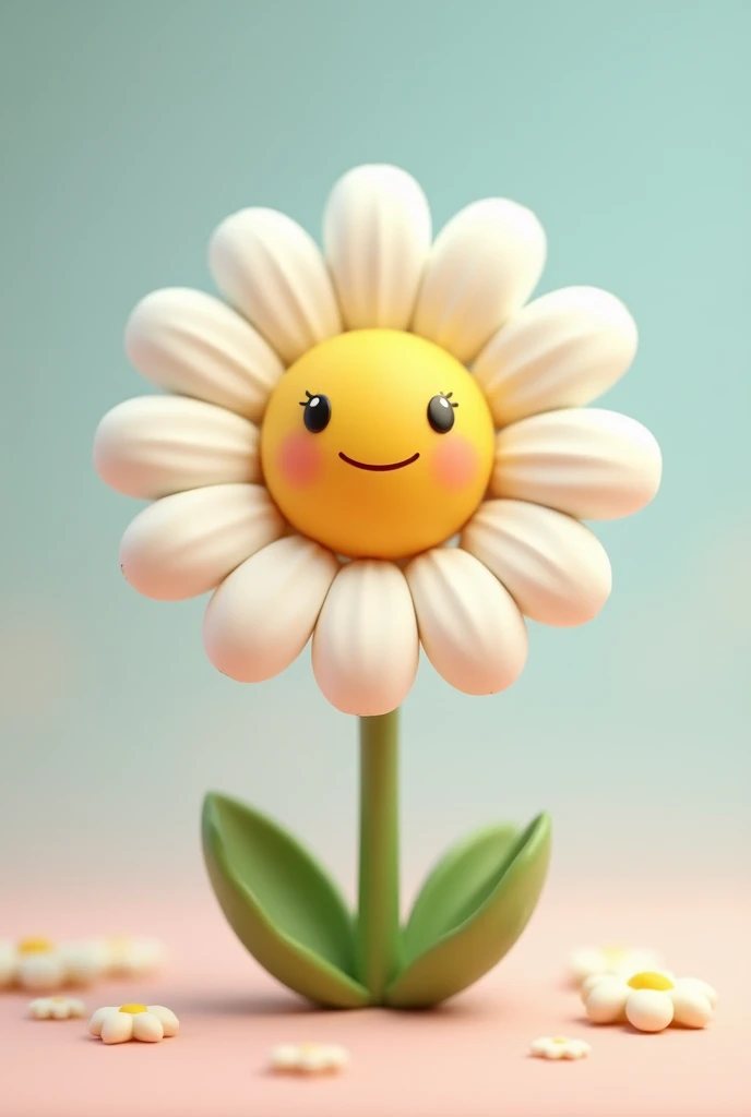 cute smiling stemless daisy

